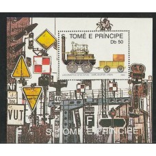 TRENES SANTO TOME y PRINCIPE HOJA BLOQUE NUEVA MINT 6 €